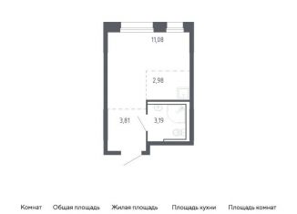 Квартира на продажу студия, 21.1 м2, Тюмень, жилой комплекс Чаркова 72, 2.2, Ленинский округ