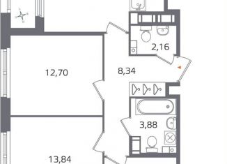 3-комнатная квартира на продажу, 77 м2, Санкт-Петербург, муниципальный округ Финляндский