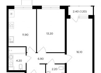 Продажа 2-комнатной квартиры, 55.7 м2, Московская область, посёлок Развилка, 207Ю