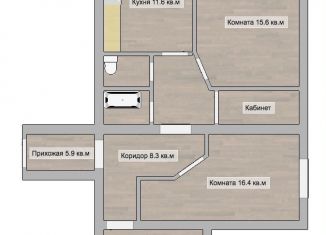 3-комнатная квартира на продажу, 87.9 м2, Петрозаводск, Кемская улица, 19, район Ключевая