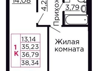 Продажа однокомнатной квартиры, 36.8 м2, Ростовская область