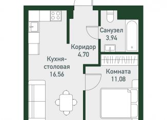 Продаю 1-ком. квартиру, 36.4 м2, Челябинская область