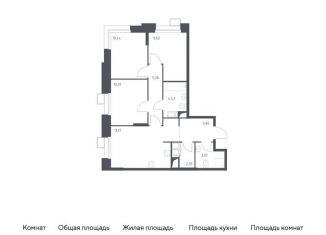 Продам 3-комнатную квартиру, 68.7 м2, Москва, многофункциональный комплекс Тропарево Парк, к2.2