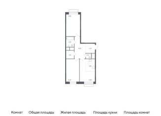 Продается двухкомнатная квартира, 70.1 м2, Московская область, жилой квартал Новоград Павлино, к6