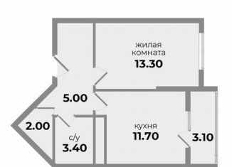 Однокомнатная квартира на продажу, 37.9 м2, Михайловск, площадь Ленина