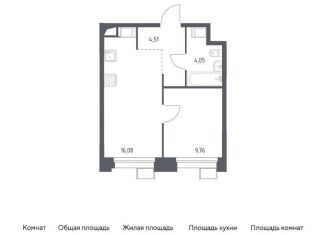 Продается 1-комнатная квартира, 34.4 м2, Москва