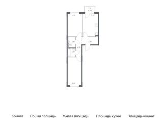 Продам 2-комнатную квартиру, 58.2 м2, Московская область