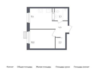Продам 1-комнатную квартиру, 29.3 м2, деревня Столбово, проспект Куприна, 36к1