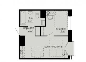 Продаю однокомнатную квартиру, 31.9 м2, Санкт-Петербург, метро Площадь Мужества