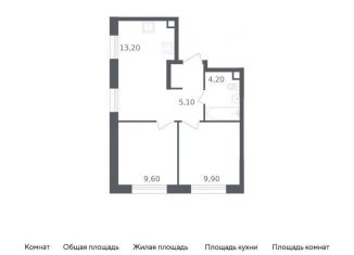 Продажа двухкомнатной квартиры, 42 м2, посёлок Газопровод, жилой комплекс Ольховый Квартал, к1