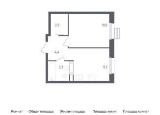 Продам однокомнатную квартиру, 30.8 м2, деревня Столбово, проспект Куприна, 36к1