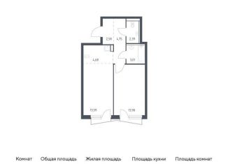 Продам 1-комнатную квартиру, 45 м2, Московская область, жилой комплекс Квартал Авиаторов, к8