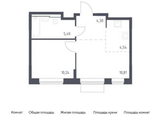 Продается однокомнатная квартира, 35.4 м2, Москва, жилой комплекс Квартал Домашний, 1