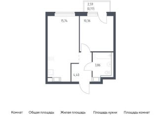 Продается однокомнатная квартира, 35.1 м2, Виллозское городское поселение