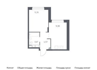 Продам 1-ком. квартиру, 32.8 м2, Московская область