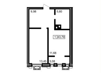 Продажа 1-комнатной квартиры, 43.8 м2, Волгоград