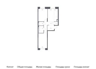 Продам 2-комнатную квартиру, 65.8 м2, Московская область, жилой комплекс Заречье Парк, к3.2