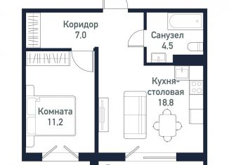 Продаю 1-комнатную квартиру, 40.9 м2, Челябинская область