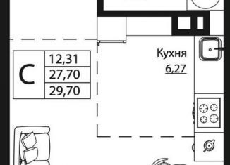Продам 1-комнатную квартиру, 29.7 м2, Ростовская область