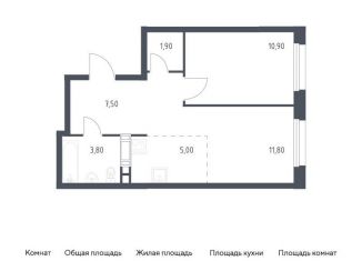 Продается однокомнатная квартира, 40.9 м2, деревня Столбово, проспект Куприна, 30к1