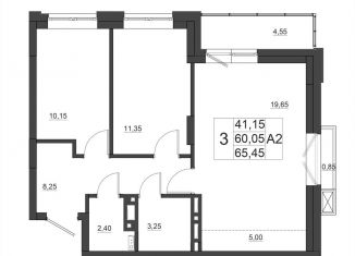 3-ком. квартира на продажу, 65.5 м2, Красноярск, Октябрьский район