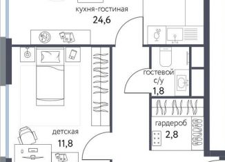 Продам 3-комнатную квартиру, 65.6 м2, Москва, ЖК Сиреневый парк, Тагильская улица, 4В