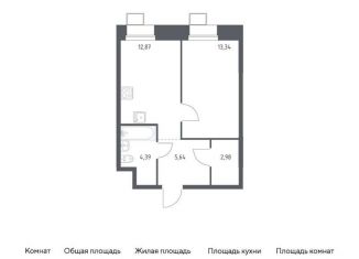 Продаю 1-комнатную квартиру, 38.6 м2, поселение Мосрентген