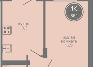 Продам однокомнатную квартиру, 36.1 м2, Пермь, шоссе Космонавтов, 309А