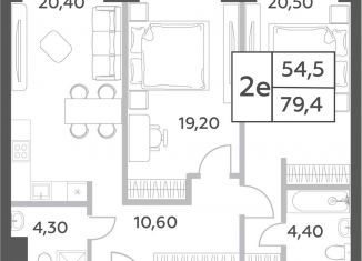 Продажа 2-комнатной квартиры, 79.4 м2, Москва, проспект Генерала Дорохова, вл1к1, район Раменки