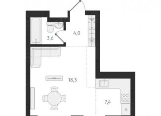 Продам 1-комнатную квартиру, 33.3 м2, Новосибирск, метро Заельцовская