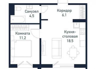 Продается однокомнатная квартира, 40.3 м2, Челябинская область