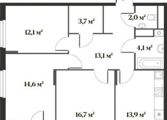 Продаю трехкомнатную квартиру, 82 м2, Красногорск, Золотая аллея, 1