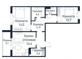 2-комнатная квартира на продажу, 64.5 м2, Челябинская область