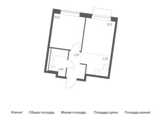 Продам 1-комнатную квартиру, 34.1 м2, Москва