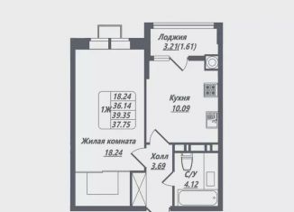 Продается 1-комнатная квартира, 37.8 м2, Ставропольский край