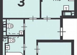 Продается трехкомнатная квартира, 71.5 м2, Москва, 1-я улица Машиностроения, 5А, метро Дубровка