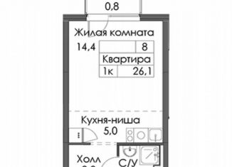 Продам квартиру студию, 26.1 м2, Санкт-Петербург, Лиговский проспект, 271, Фрунзенский район