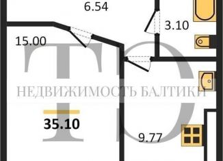 Продажа 1-комнатной квартиры, 35.1 м2, Калининград, Воздушный переулок, 6, Центральный район