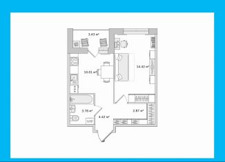 Продам 1-ком. квартиру, 38.9 м2, Санкт-Петербург, Плесецкая улица, 24, метро Комендантский проспект