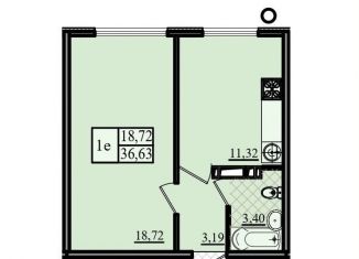 1-комнатная квартира на продажу, 36.6 м2, Севастополь