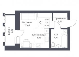Квартира на продажу студия, 31 м2, Новосибирск, Калининский район
