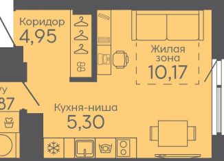 Квартира на продажу студия, 26.8 м2, Екатеринбург, метро Ботаническая, Новосинарский бульвар, 5