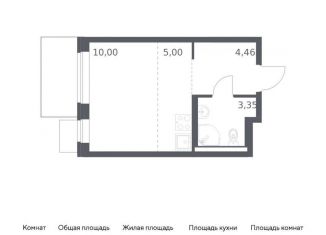 Квартира на продажу студия, 22.8 м2, Москва
