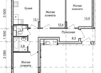 Продается 3-комнатная квартира, 68.2 м2, деревня Кузнечиха, жилой комплекс Новая Кузнечиха, 12