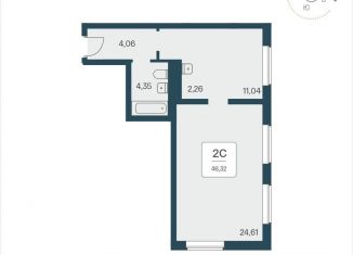 Продам 1-комнатную квартиру, 46.3 м2, Новосибирск, Красный проспект, 180, Заельцовский район