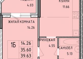 Продажа однокомнатной квартиры, 39.6 м2, Тула, Новомосковская улица, 10