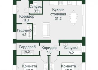 Продам квартиру со свободной планировкой, 82.1 м2, Челябинская область, Спортивная улица, 22
