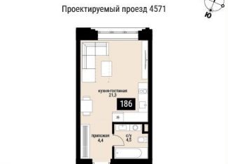 Продажа однокомнатной квартиры, 30.3 м2, Москва, Пресненский район