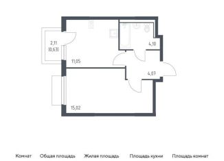 1-комнатная квартира на продажу, 34.9 м2, Московская область, микрорайон Пригород Лесное, к18
