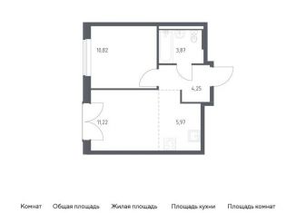 Продаю однокомнатную квартиру, 36.1 м2, Москва